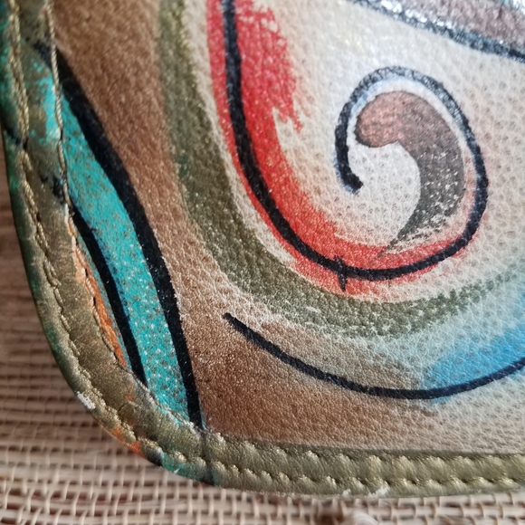 Vintage SAM SAM Hand Painted Leather Bag - Picture 2 of 7